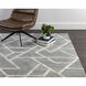 Zizi 96 X 60 inch Grey Indoor Hand-Tufted Rug, Hand-Tufted